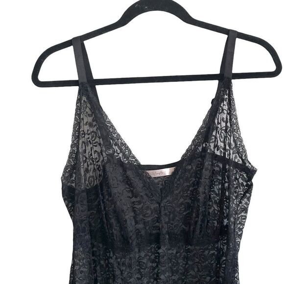 Intimates Sleeveless Lace Nightgown Nightdress Lingerie Intimates Black M - Picture 2 of 8